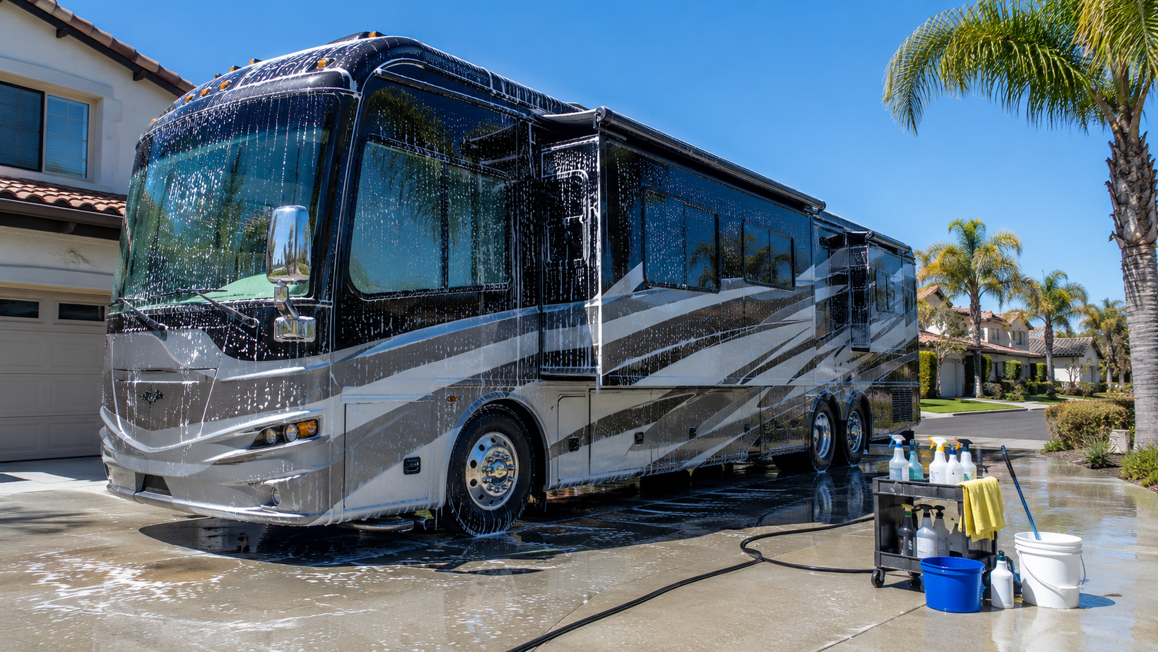 RV washing and detailing service by Carisma Mobile Car Wash in South Orange County